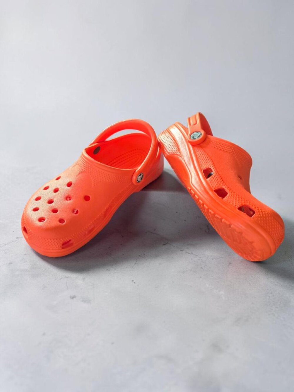 EUC CROCS ( W 8-9 and M 6-7) Unisex Tangerine Orange Slip Ons